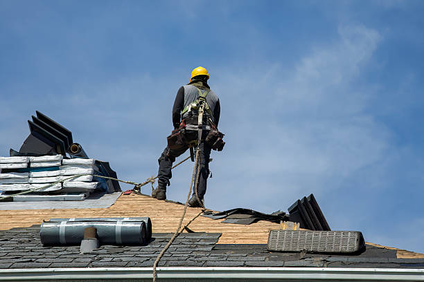 Professional Metal Roofing technician working in Oakland, ME